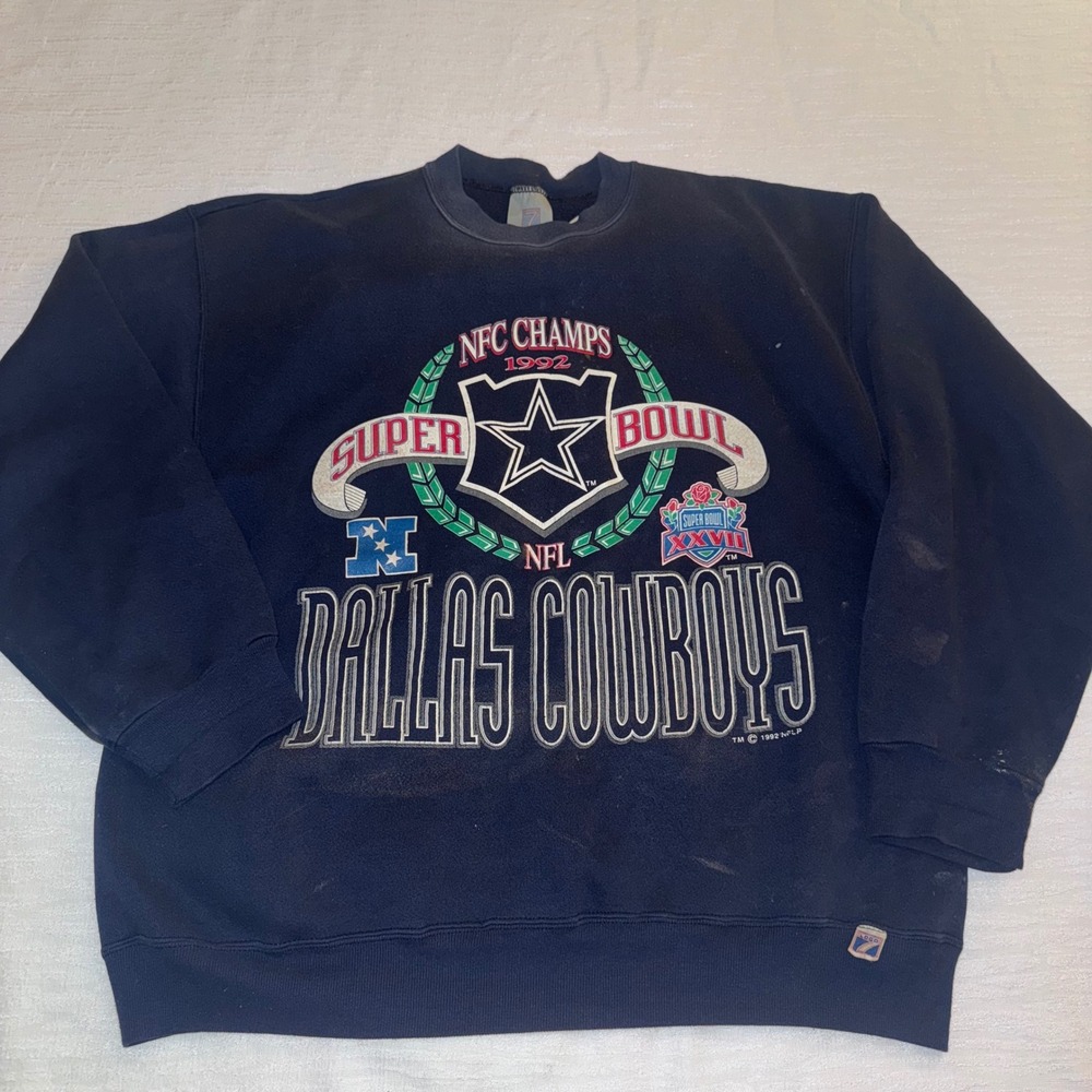 Vintage 1992 Dallas Cowboys Super Bowl XXVII Crewneck Sweatshirtโ XL